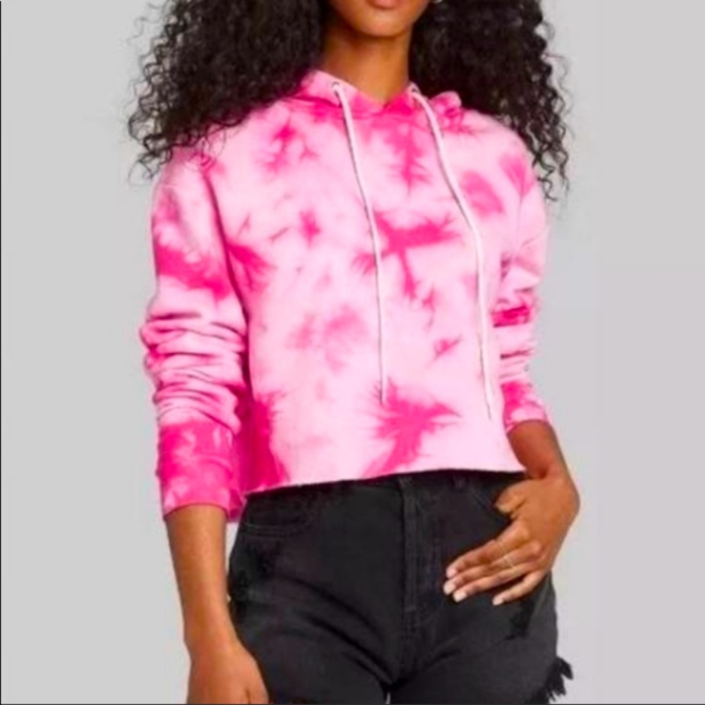 Wild Fable Tye Dye Cropped Hoodie
